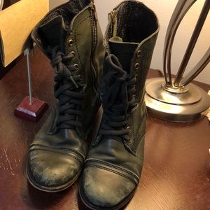 Steve Madden Genuine Leather Combat Boots